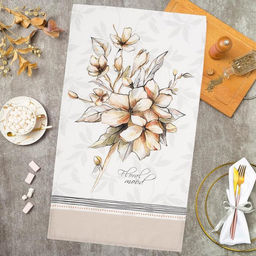 Полотенце Этель Floral mood 40?73 см, 100% хл, репс 210 г/м?