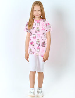 Футболка детская KETMIN HOME рис.Зайчики розовый