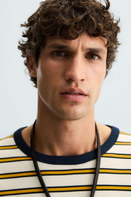 STRIPED JACQUARD T-SHIRT - Zara фото 5