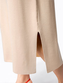 VILATTE / Платье из вискозы, связанное плетением интерлок с ремешком  фото 6