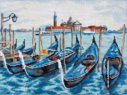 Кристальная (алмазная) мозаика ФРЕЯ ALPD-059 на подрамнике Гондолы 40 х 30 см