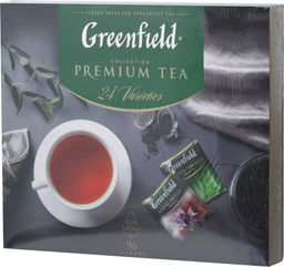 Greenfield. Premium Tea Collection (ассорти чая из 24 вкусов) карт.упаковка, 96 пирамидки
