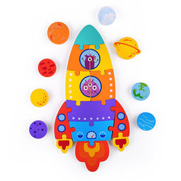 Пазл-вкладыш "Космическая ракета"