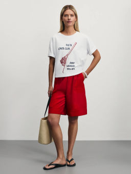 Футболка оверсайз с принтом / Zarina  фото 3