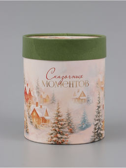 Коробка подарочная круглая «Счастья в Новом году», 12 × 16 см
