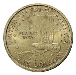 Монета 1 доллар 2000 года P США Сакагавея  Парящий Орел