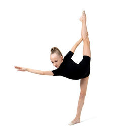 Купальник гимнастический Grace Dance, с шортами, с коротким рукавом, р. 28, цвет чёрный  фото 7
