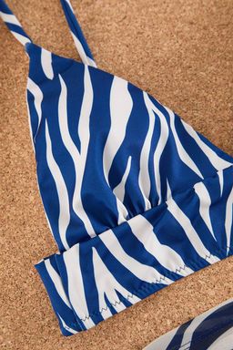 Zebra Desenli Ucgen Mix&Match Bikini Ustu TBESS21BU0343
