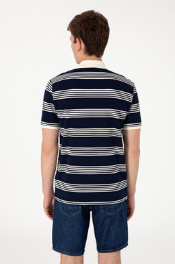 Erkek Regular Fit Polo Yaka Lacivert Ti__rt Sepette S_rpriz _ndirim
