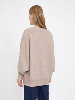 Джемпер с v-образным вырезом B2877/kaffi - Emka фото 5