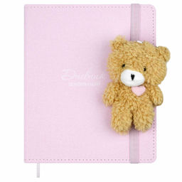 Дневник школьный арт. 72525 / 15 ИГРУШКА МИШКА РОЗОВЫЙ (кожзам: А5+; твёрдый переплёт, материал обл