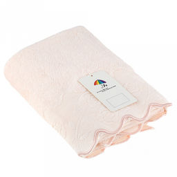 Полотенце махровое "Утренняя роза" 50х90см, хлопок 100%, светло-персиковый (Китай)