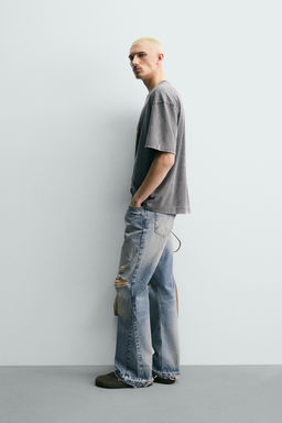 CAMISETA LAVADA ESTAMPADO C?MIC / Gris