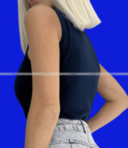 Цена за 1 шт. Майки женские Miss Emma Турция однотонные арт.121 СИНИЕ