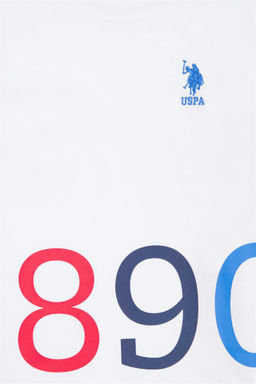 Детская белая футболка с круглым вырезом Неожиданная скидка в корзине - U.s. polo assn фото 5