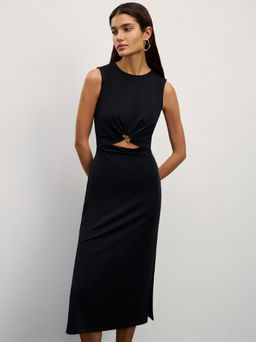 Миди платье с декоративным элементом / Zarina