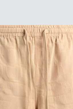 SHORTS RELAXED FIT JACQUARD BORDADOS / Arena - Zara фото 9