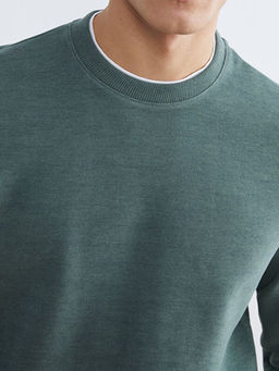 Bisiklet Yaka Erkek Sweatshirt