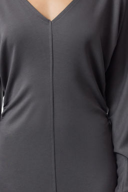 Antrasit Bodycone/Vucuda Oturan Mini Orme Elbise TWOAW25EL00444 - Trendyolmilla фото 3