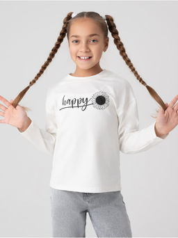Лонгслив детский "Хэппи" экрю