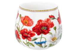 Кружка 400 мл 13*10*8,5 см Маки бочонок, NEW BONE CHINA - Elan gallery фото 6