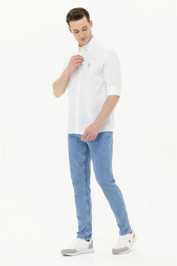 Мужская синяя рубашка с длинным рукавом - U.s. polo assn фото 11