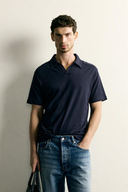 POLO FLUIDO REGULAR FIT RAYAS / Marino - Zara фото 2