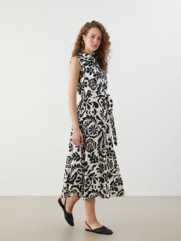 Regular Fit Desenli G?mlek Elbise