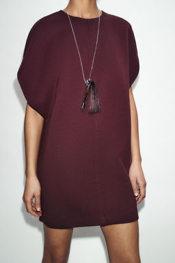 VESTIDO CORTO INTERLOCK / Vino - Zara фото 2