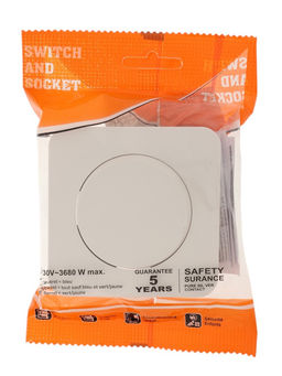 Выключатель проходной, серия Circular, 10 А, одноклавишный, скрытый монтаж, белый