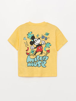 Bisiklet Yaka K?sa Kollu Mickey Mouse Bask?l? Erkek Bebek Ti??rt - Waikiki фото 2