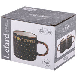 Кружка Lefard But First Coffee 390 мл чёрная  фото 2