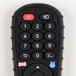 Прорезыватель для зубов «Пульт от телевизора», силиконовый, чёрный