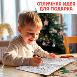 Набор «Новогодний подарок», раскраска и пазл