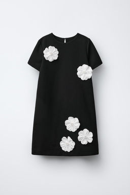 DRESS WITH CONTRASTING FLOWERS