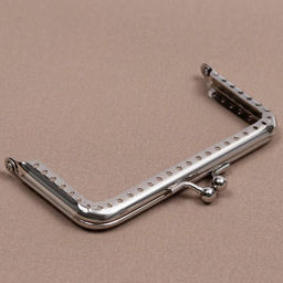 Цена за 2 шт. Фермуар пришивной «Прямоугольник», 10 см, цвет серебряный