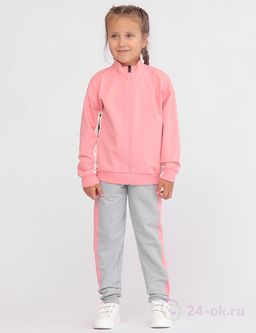CRB wear/!CWJG 90115-27 Костюм для девочки (толстовка, брюки),розовый/Ex.Cherubino