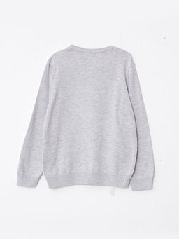 Bisiklet Yaka Mickey Mouse Desenli Uzun Kollu Erkek ?ocuk Triko Kazak - Waikiki фото 2