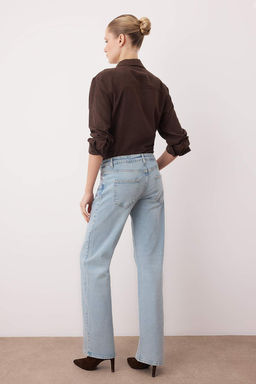 Mavi Dusuk Bel Comfort Wide Leg Genis Paca Jeans TWOAW26JE00207 - Trendyolmilla фото 4