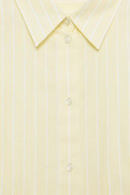 CAMISA CROP POPEL?N RAYAS / Estampado