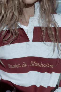 VARSITY POLO COLLAR SWEATSHIRT - Zara фото 2
