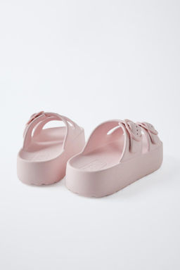 PLATFORM BUCKLE POOL SLIDES - Zara фото 4