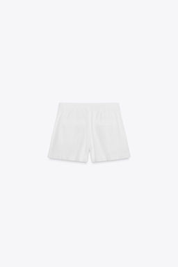 LINEN BLEND DART BERMUDA SHORTS - Zara фото 5