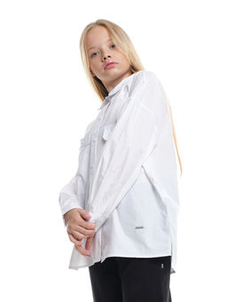 Рубашка для девочки белая в школу 22-7418 белый - Mini maxi фото 9