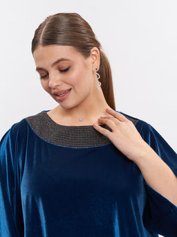 Туника из бархата TU03611DBL06