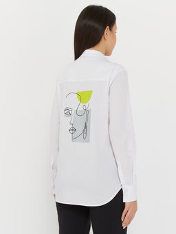 Блузка женская дл. рук. KATHARINA KROSS KK-B-003B-белый.принт-1  фото 6