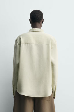 CAMISA FLUIDA RAYAS / Verde claro - Zara фото 3