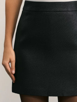 Юбка мини из металлизированной ткани / Zarina  фото 6