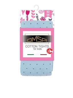 Колготки детские OMSA kids Collant 12Р31-2 горох - blu chiaro