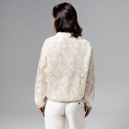 Бомбер с вышивкой, Секрет смелости (айвори) - Charutti фото 5